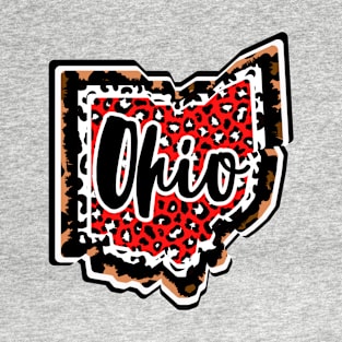 State of Ohio Leopard T-Shirt